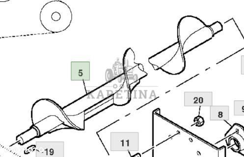 John Deere 9780CTS 9780HM 9780 CTS Świder Ślimak AH201744 AH167847 AH201743 CZĘŚCI - 1