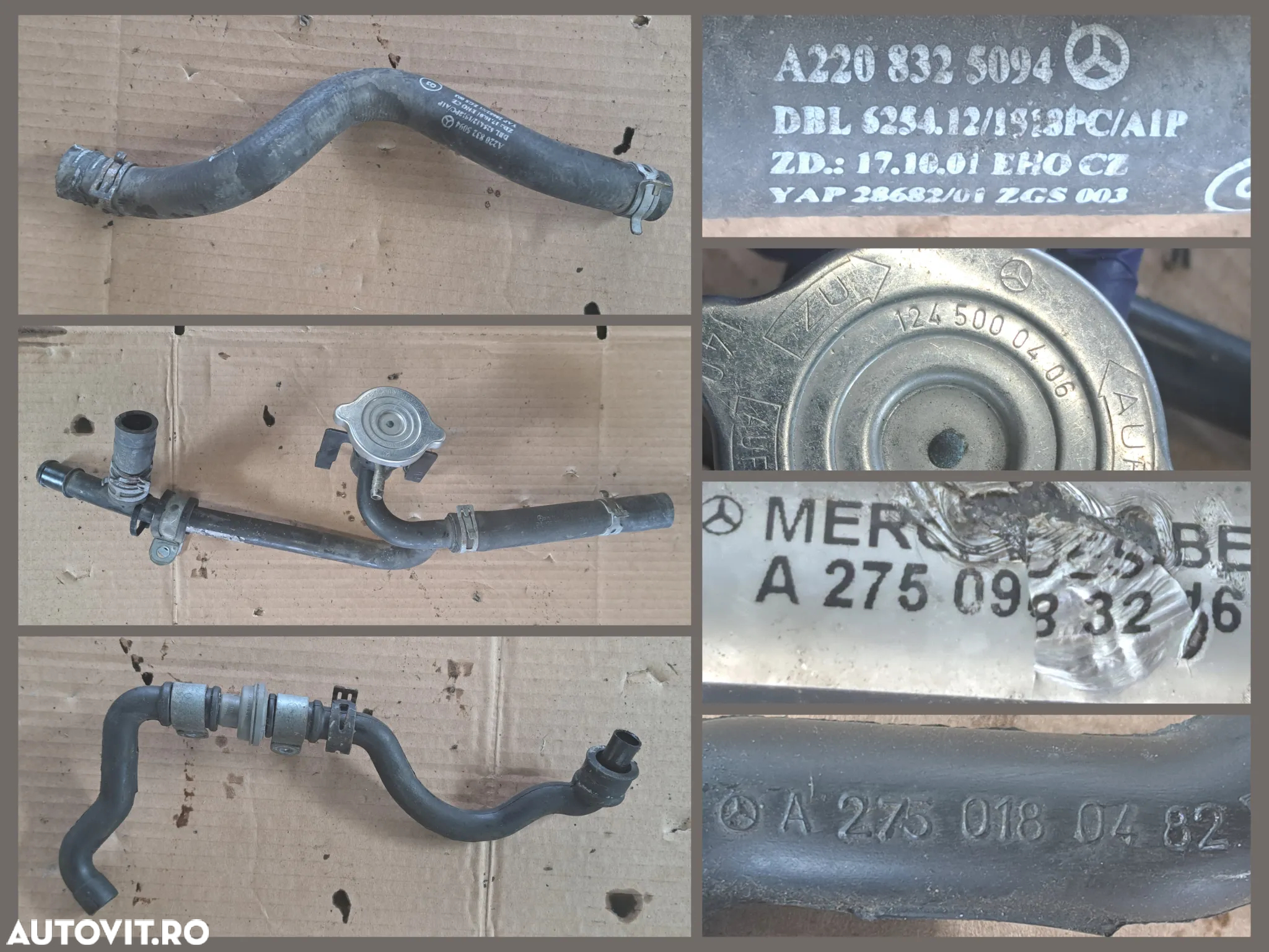 -2- Anexe motor mercedes W215 CL600 Biturbo Diesel V12 Carcasa filtru aer stanga dreapta Suport motor stanga dreapta conducta furtun rola intinzatoare Instalatie electrica motor - 5