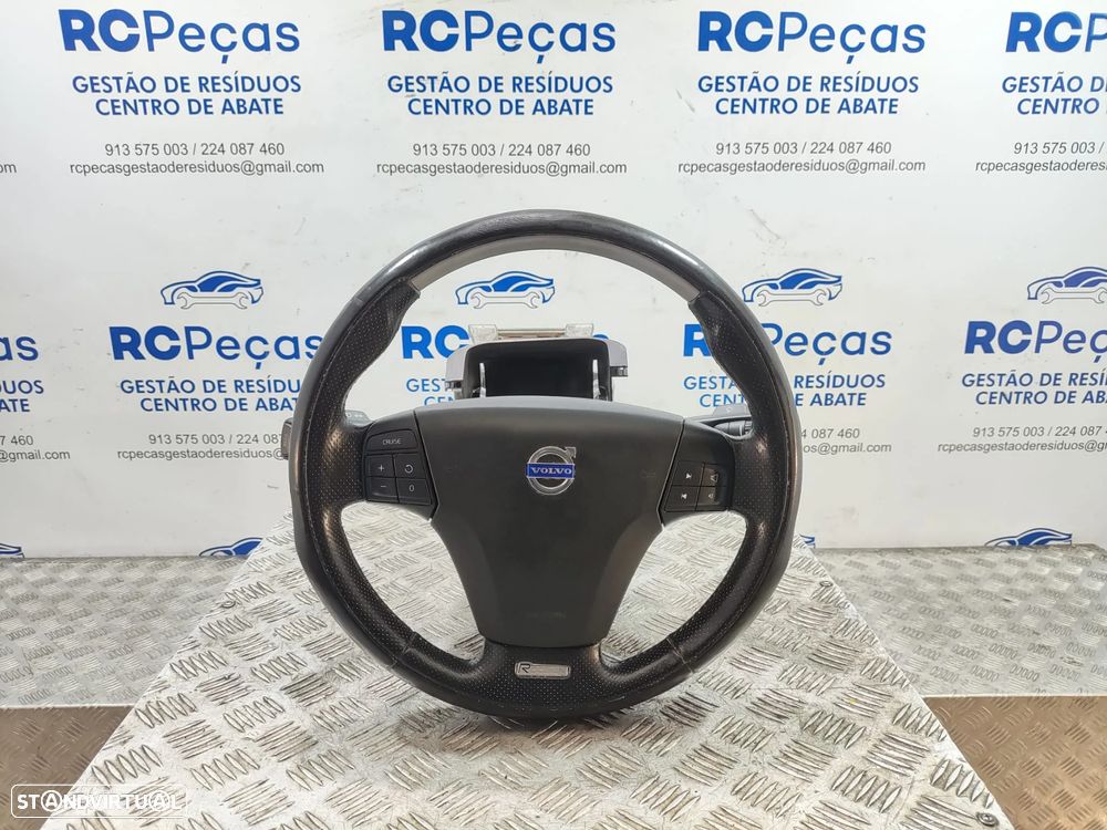 Volante completo em pele perfurada Volvo S40 Mk2 II Facelift R-Design multifunções - 6