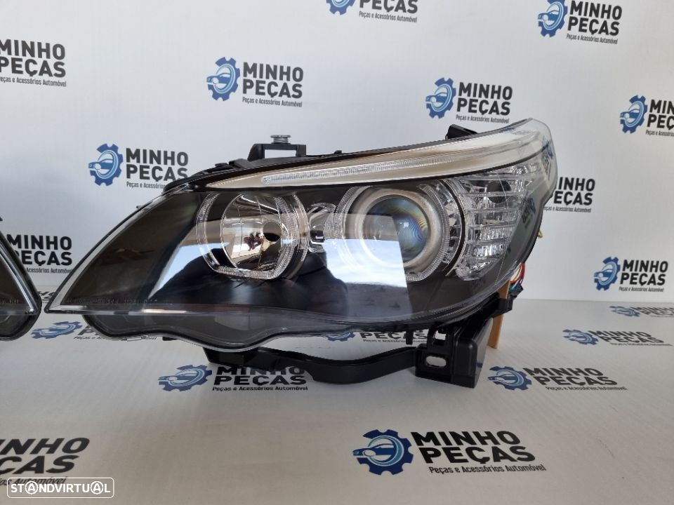 Faróis Angel Eyes BMW (E60/E61) Fundo Preto - 5