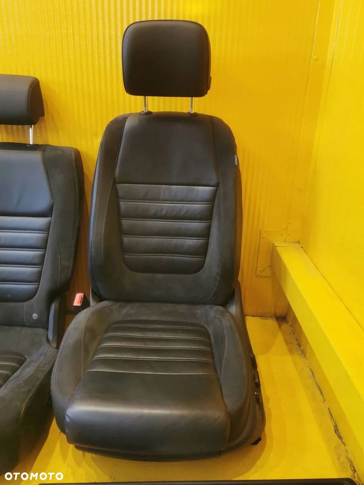 VW Touareg II 7P FOTELE FOTEL KANAPA BOCZKI TUNEK GRZANE CZARNE 12r. - 13