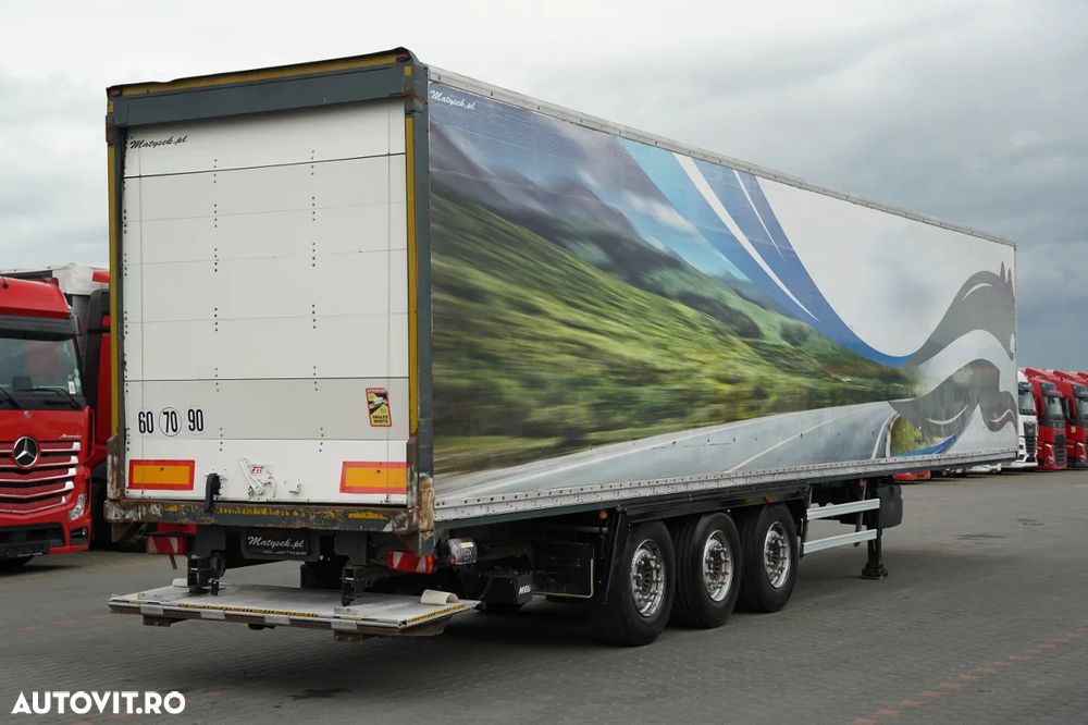 LeciTrailer CONTAINER / ELEVATOR PALFINGER 2.500 KG / AXĂ RIDICATĂ / SAF / PODEA REZISTENTĂ / OBLOANĂ RULOU - 5