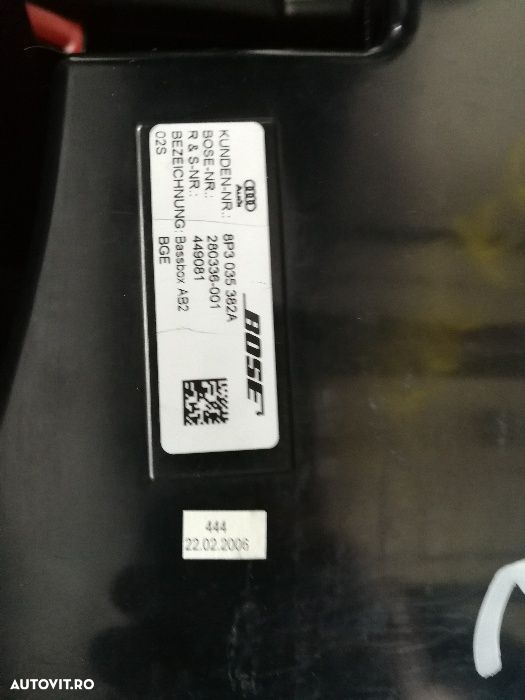 Amplificator Audi A4 B7 an 2004-2008 amplificator sunet subwoofer A3 - 3