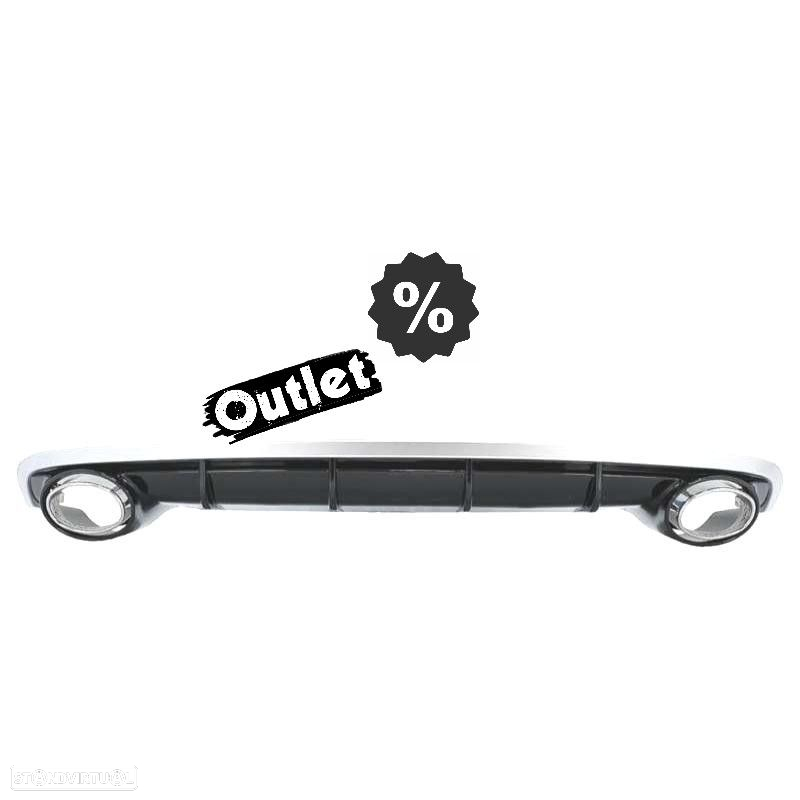 C030101C1 DIFUSOR TRASEIRO PARA AUDI A6 4G 15-18 LOOK RS + PONTEIRAS ESCAPE - 7