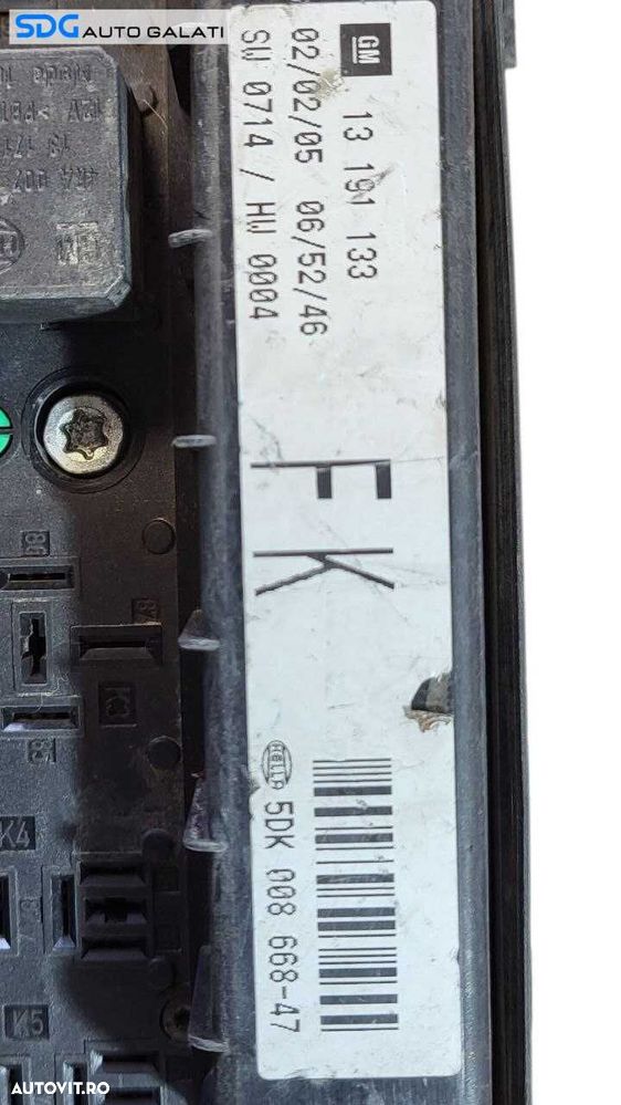 Unitate Modul Calculator Tablou Panou Sigurante Opel Zafira B 2005 - 2011 Cod 13191133 13191133FK [LS0055] - 4