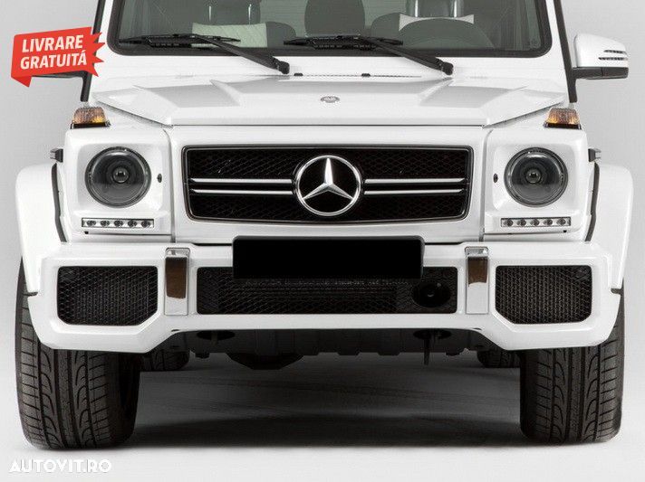 Faruri Negre Bi-Xenon Mercedes G-class W463 1989-2012 cu Carcasa Faruri Alb cu Lum- livrare gratuita - 13