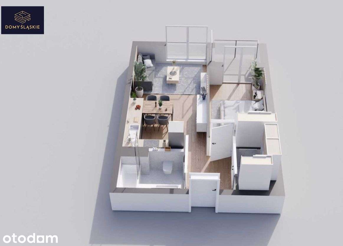 B34 - 2 pokoje + pom.gosp + balkon