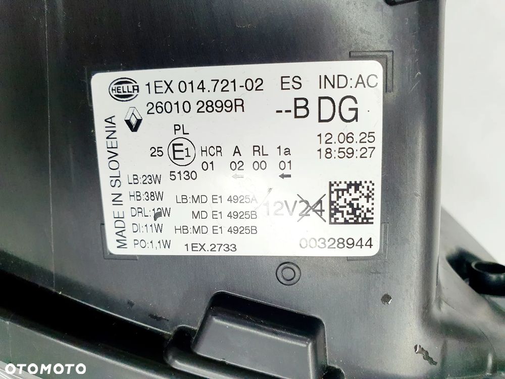 RENAULT TRAFIC 3 LIFT IV FULL LED LAMPA PRAWA PRZÓD 260102899R ORYGINAŁ EU! - 10