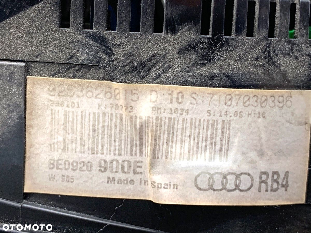 LICZNIK - 99.00 PLN - AUDI A4 B6 (8E2) 2000 - 2005 1.9 TDI 74 kW [101 KM] olej napędowy 2001 - 2004 - 5