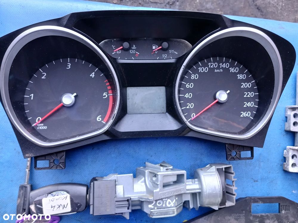 Ford Mondeo Mk4 IV 2.0 TDCI ZESTAW STARTOWY do odpalenia silnika 3CRF J38AC sterownik silnika 5WS40594E-T ECU 7G91-12A650-DF moduł 7G9T-14A073-DC stacyjka kluczyk zegary 6M2T10849CN - 4