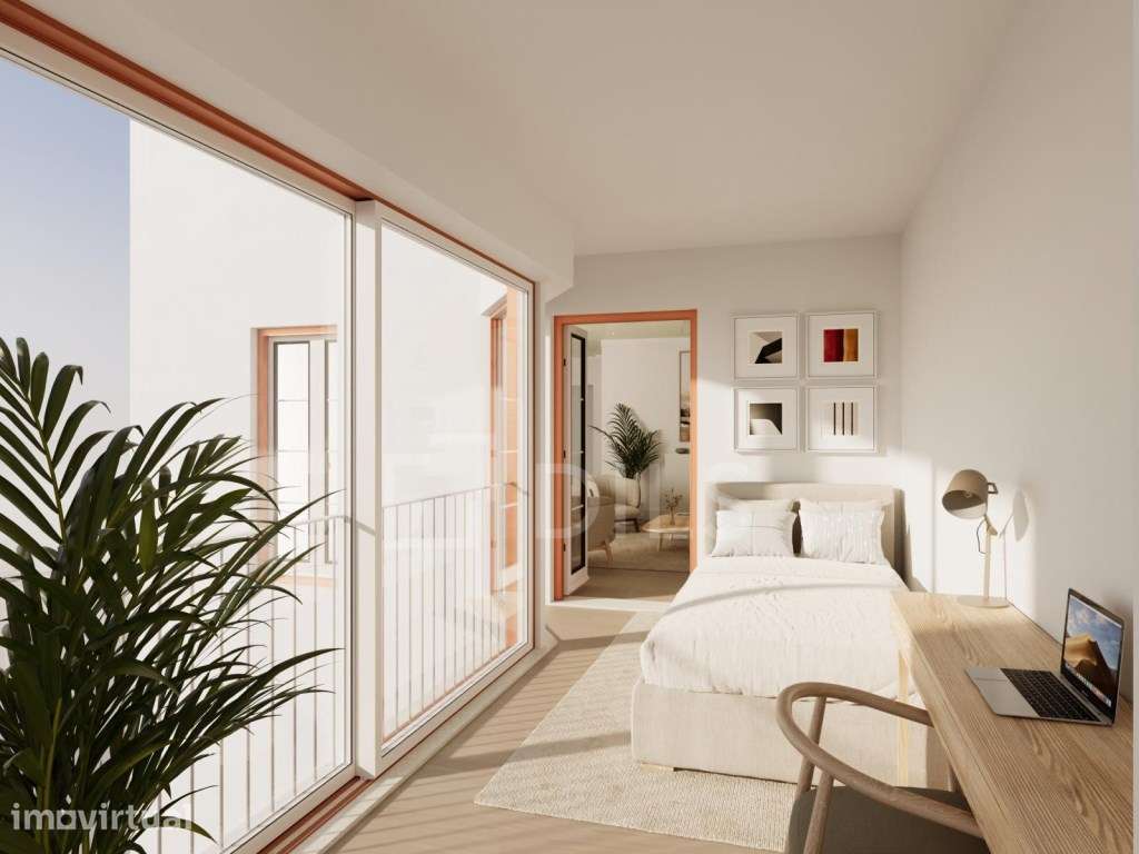 Apartamento T0 com varanda em novo empreendimento na Graça - Grande imagem: 2/45