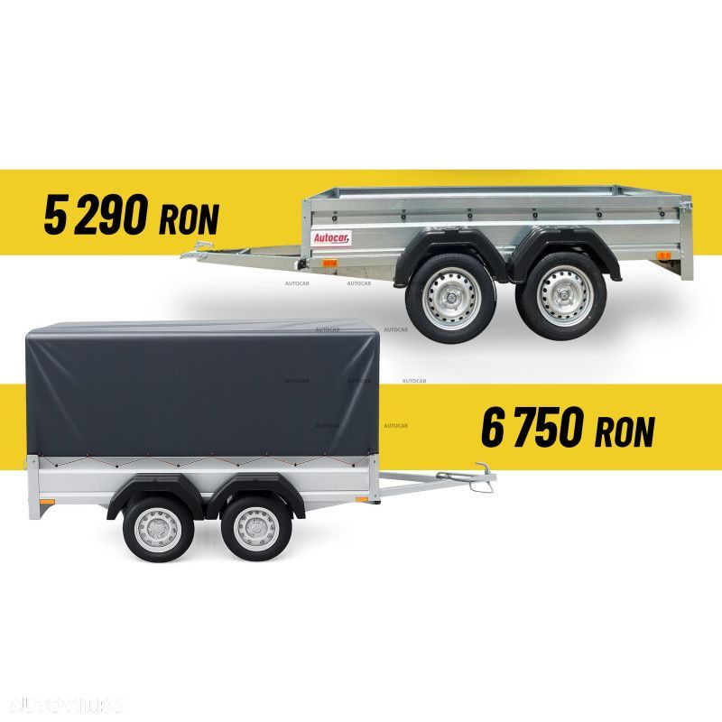 Autocar Remorci noi 750 kg – 250x125 cm A255T / A255T H140 - 1