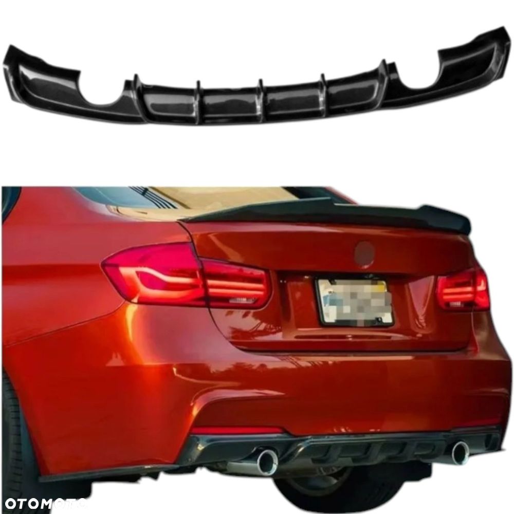 DYFUZOR SPOILER DOKŁADKA BMW F30 F31 CYLINDRY pojedynczy WYDECH duet - 3