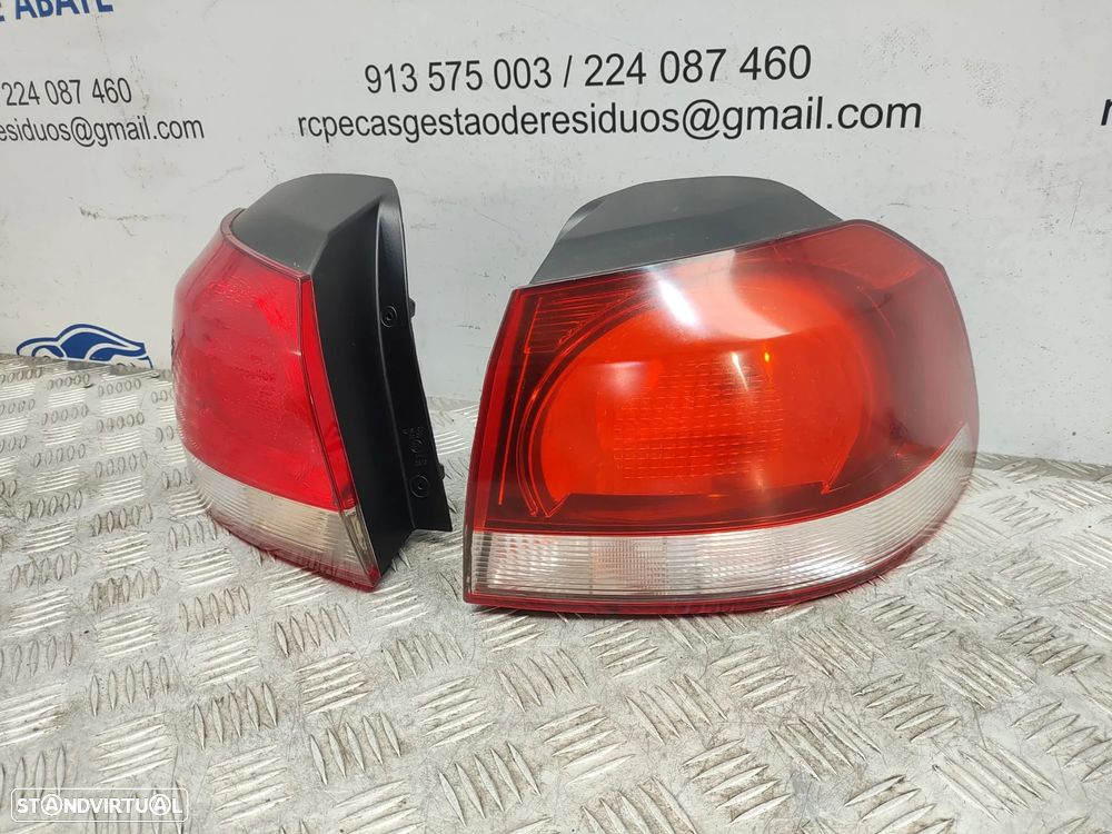 Farolins traseiros trás direito esquerdo originais Volkswagen Golf VI 5K Carro 3 e 5 portas de 2008 a 2013 - 3