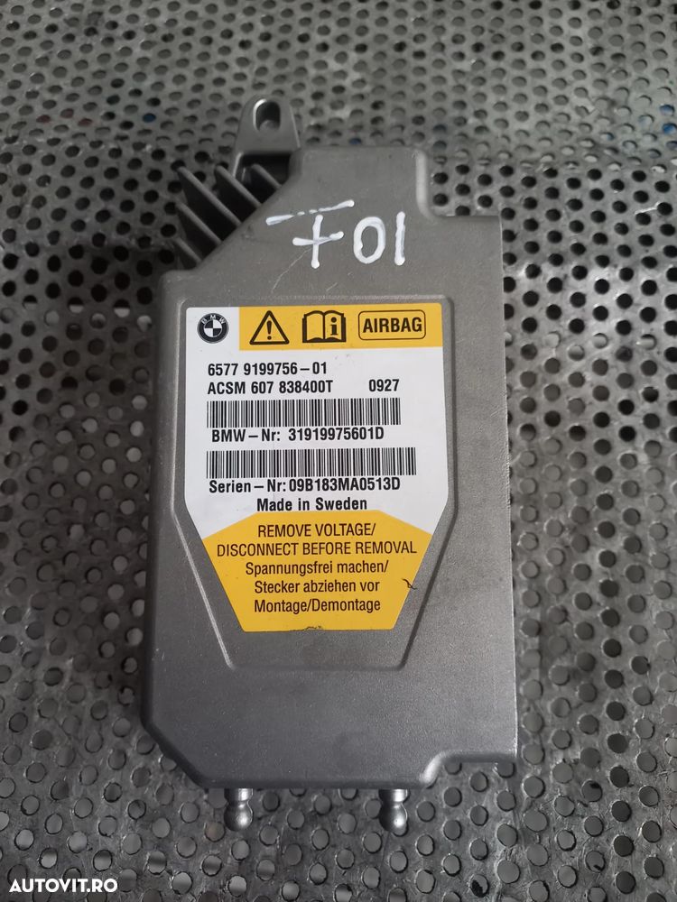 Modul Calculator Airbag Bmw Seria 7 F01 F02 Motor N57 245 Cai Cod - 5