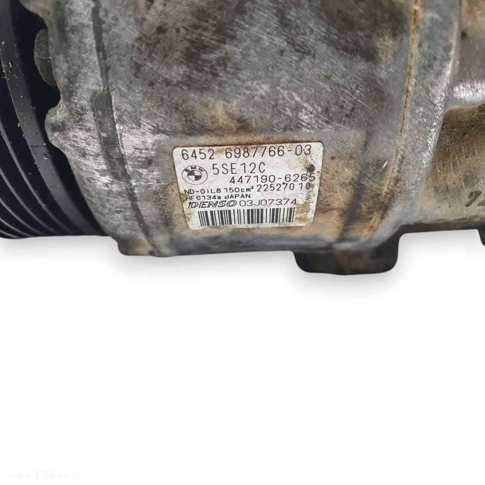 SPRĘŻARKA KLIMATYZACJI BMW 5 E60 3 E90 X3 E83 2.0d Denso 64526987766 - 6