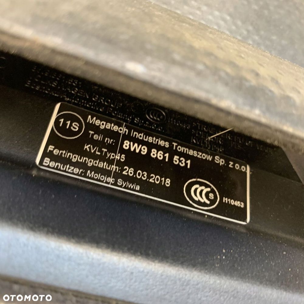 Audi A4 B9 8W 18R Avant Tapicerka Boczek Podłoga Bagażnika Komplet - 10