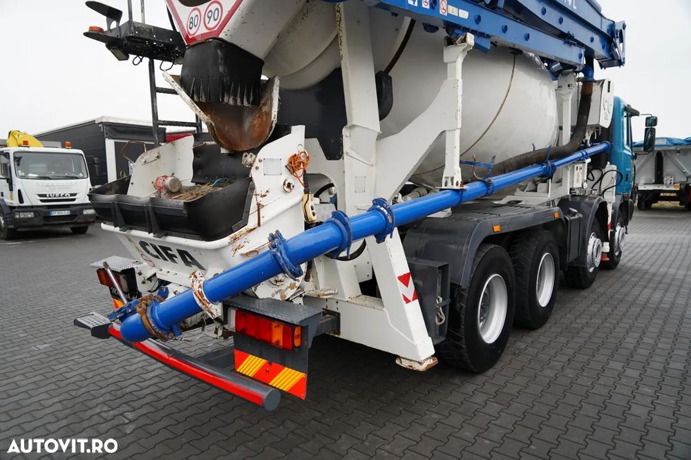 Astra VEICOLI 84 44 / POMPA BETONIERĂ / 8X4 / BETONIERĂ 9 M3 + POMPA CIFA MAGNUM MK 28.4 L / RADIOCOMANDĂ / TEST UDT NOU - 12