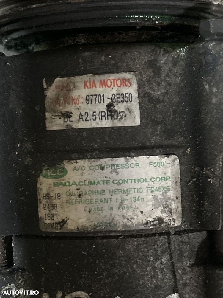 Compresor clima Kia Sorento II 2.2 D 2009 - 2012 197CP D4HB (912) Diesel 977013E350 - 6