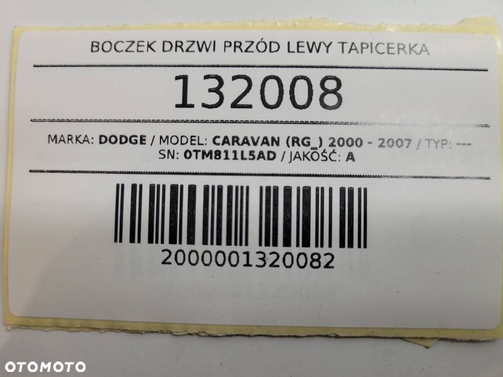 BOCZEK DRZWI PRZÓD LEWY DODGE CARAVAN IV 2001 EUROPA BEŻ - 10