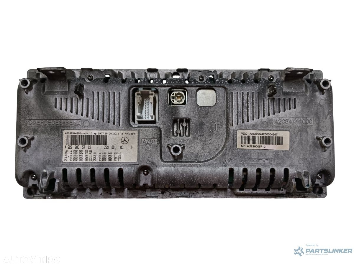 display bord MERCEDES-BENZ S-CLASS II W221, C215 2005 - 2013 A2229005712 - 2