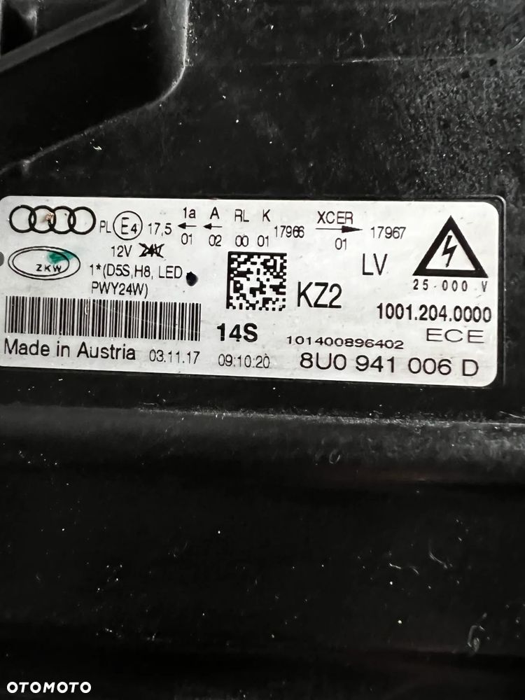 AUDI Q3 SQ3  8U LAMPA BIXENON LED PRAWA PRZÓD PRZEDNIA KPL 8U0941006D - 3
