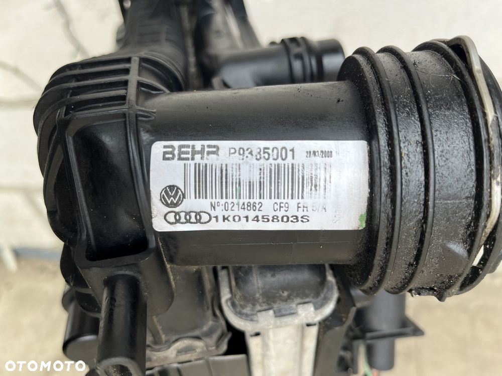 KOMPLET CHŁODNIC WODY KLIMATYZACJI WENTYLATORY CHŁODNICA INTERCOOLER AUDI A3 VW GOLF 5 CADDY TOURAN PASSAT B6 SEAT SKODA 1.6 1.8 BENZYNA 2.0 TDI - 7