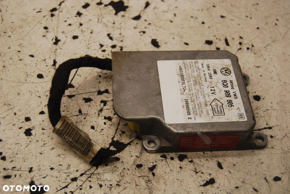 MODUŁ SENSOR PODUSZEK POWIETRZNYCH 6Q0909605 SKODA OCTAVIA I AUDI VW SEAT - 1