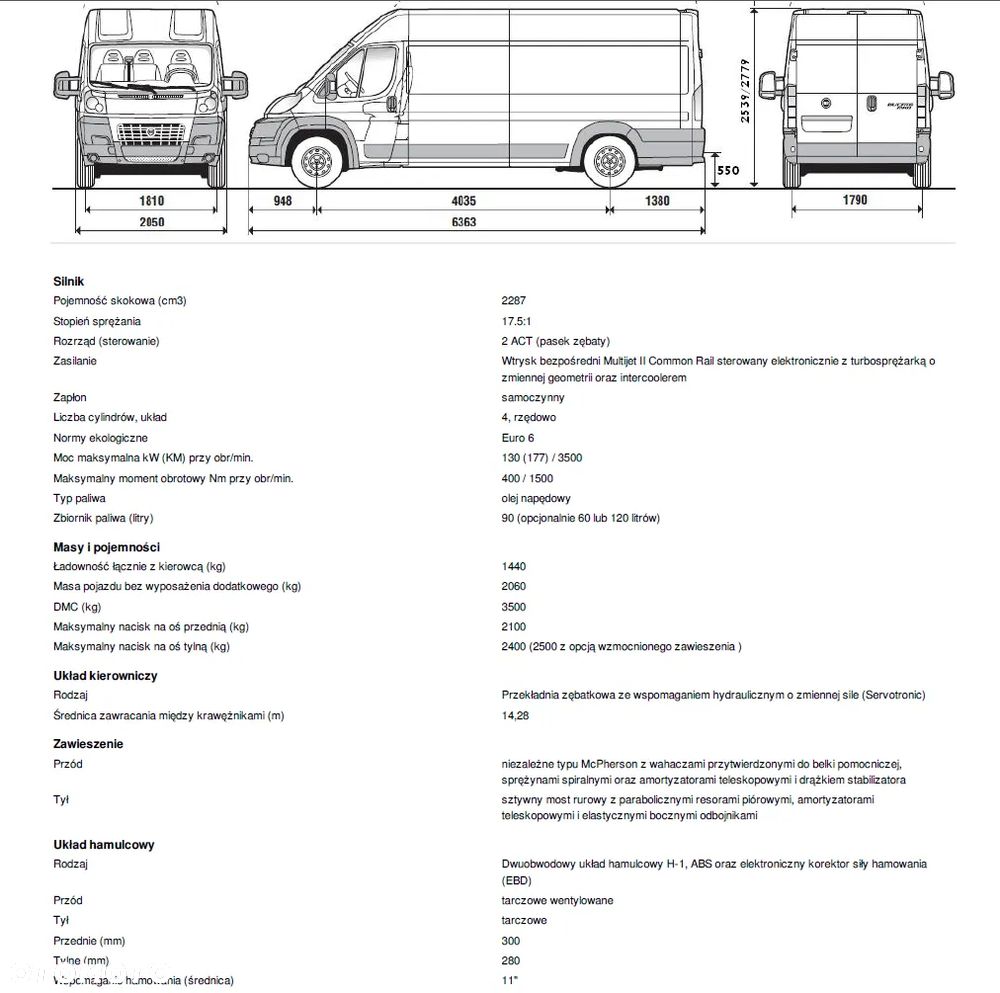 Fiat DUCATO 2.3 MultiJet MAXI 180 KM L4 H2 - 26