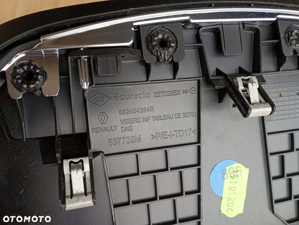 RENAULT ZOE LICZNIK PRĘDKOŚCIOMIERZ ZEGARY RAMKA EUROPA 248103628R - 5