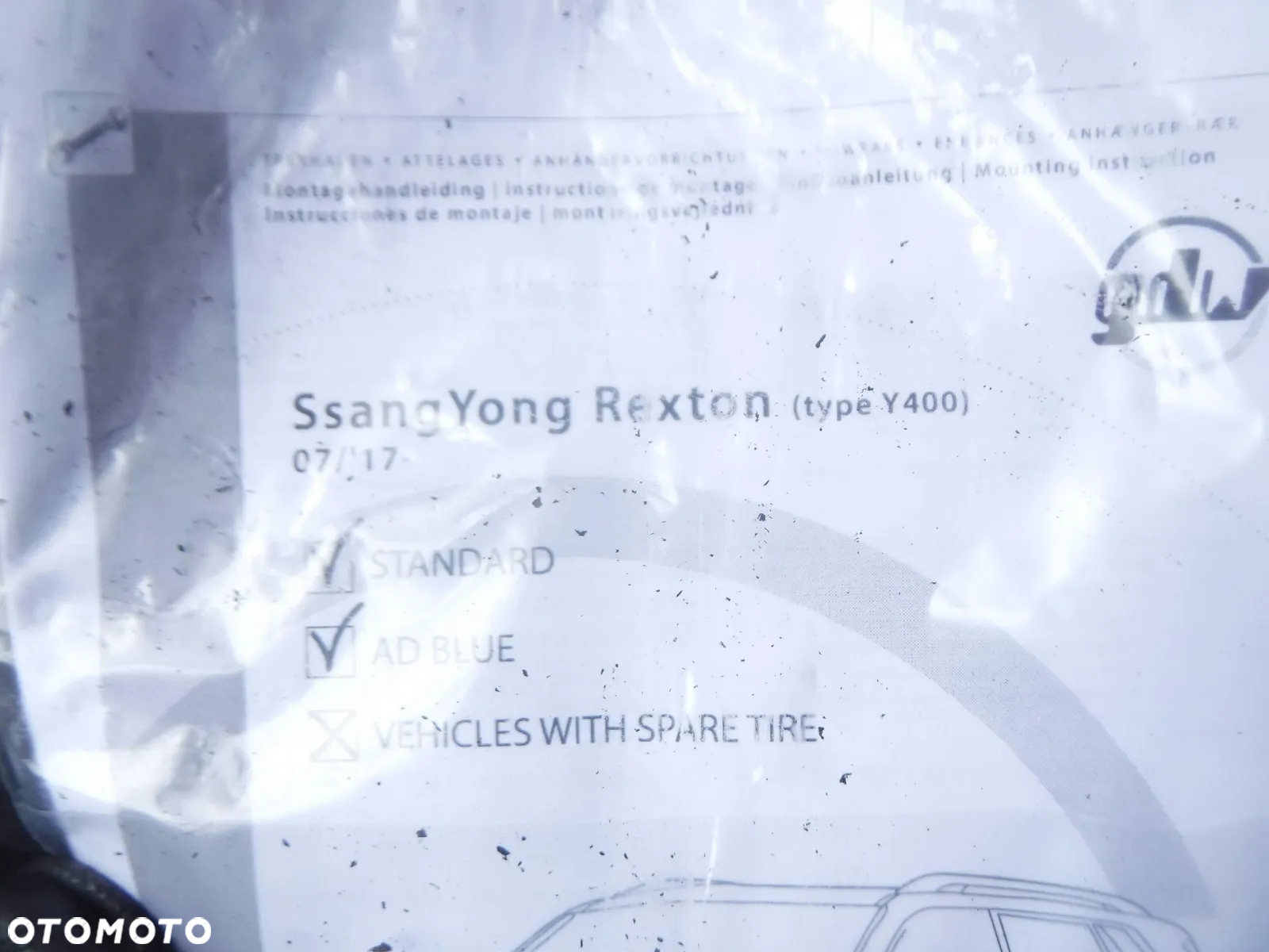 ssang yong ssangyong y400 17r- hak holowniczy nowy oryginał gdw - 4