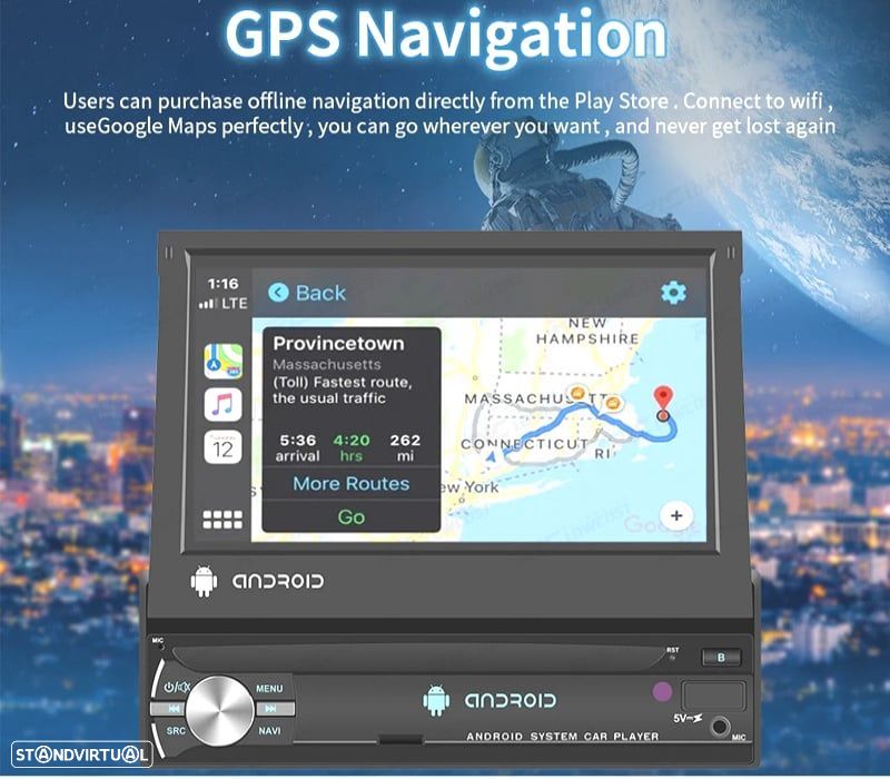 AUTO RADIO GPS ANDROID 1DIN GPS - 2