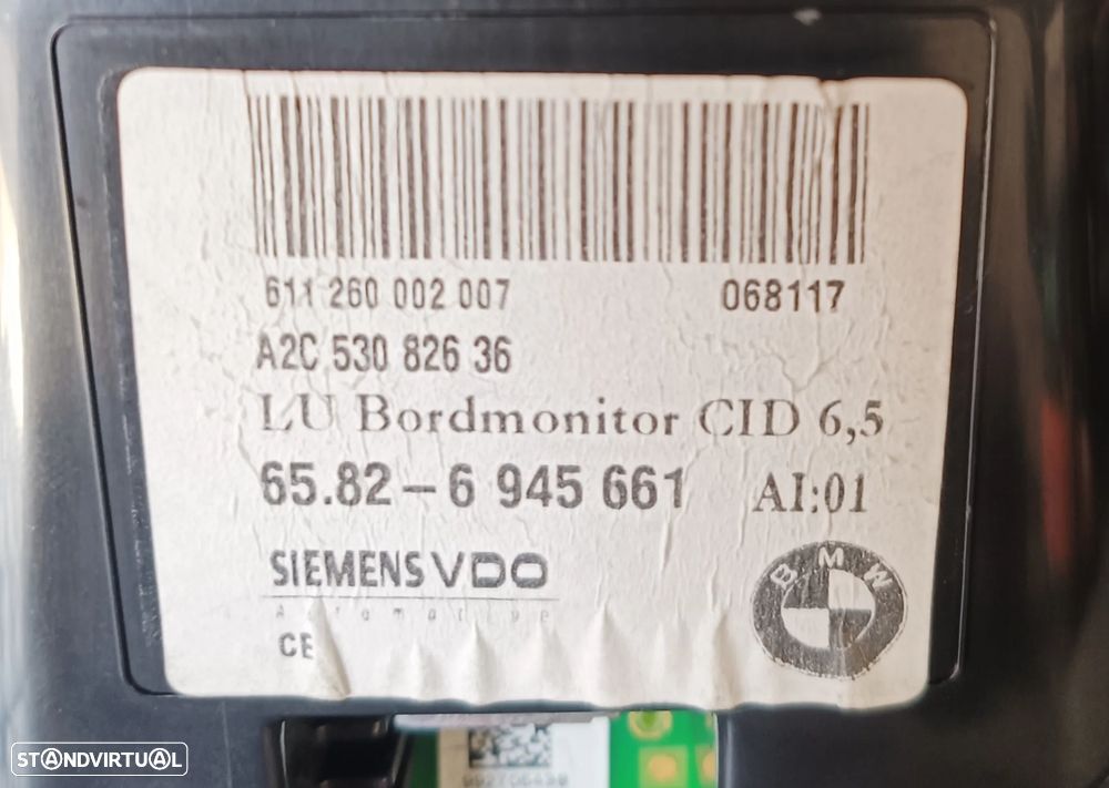 BMW E60 , display rádio GPS, referência 65.82-6945661. - 2