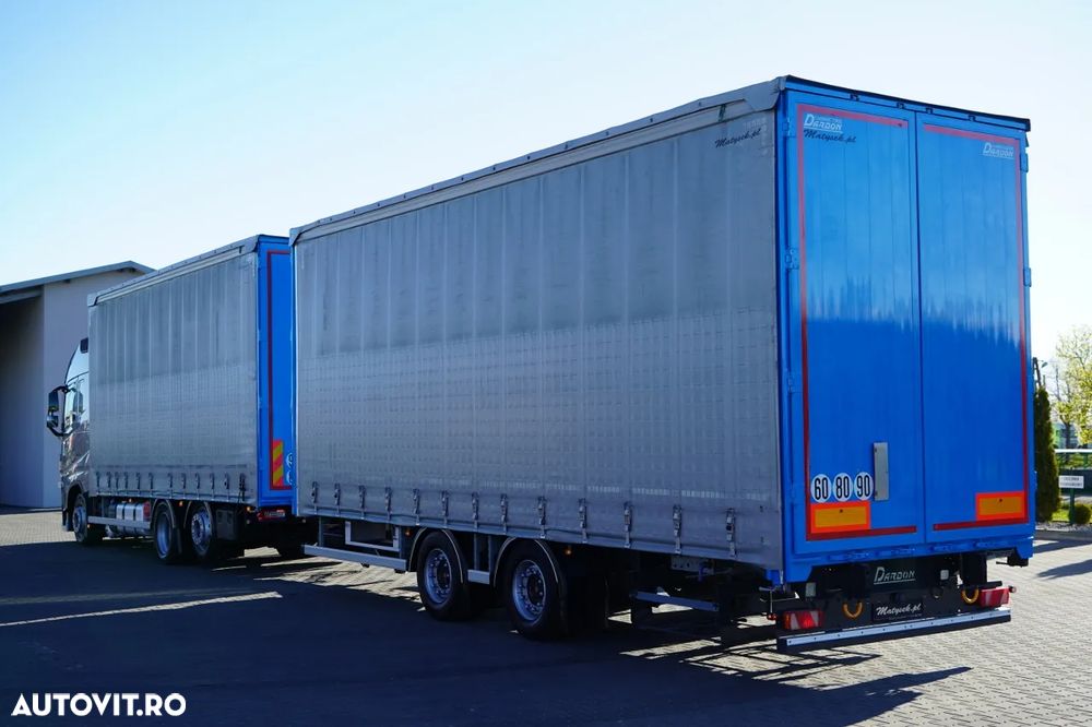 Volvo FH 460 / TRAVEL TANDEM / 120 M3 / AER CONDIȚIONAT PARCARE / AXĂ RIDICATĂ ȘI DE DIRECȚIE / PODEA REZISTENTĂ / + REMORCĂ FRUEHAUF 8,10 M / SAF / - 6