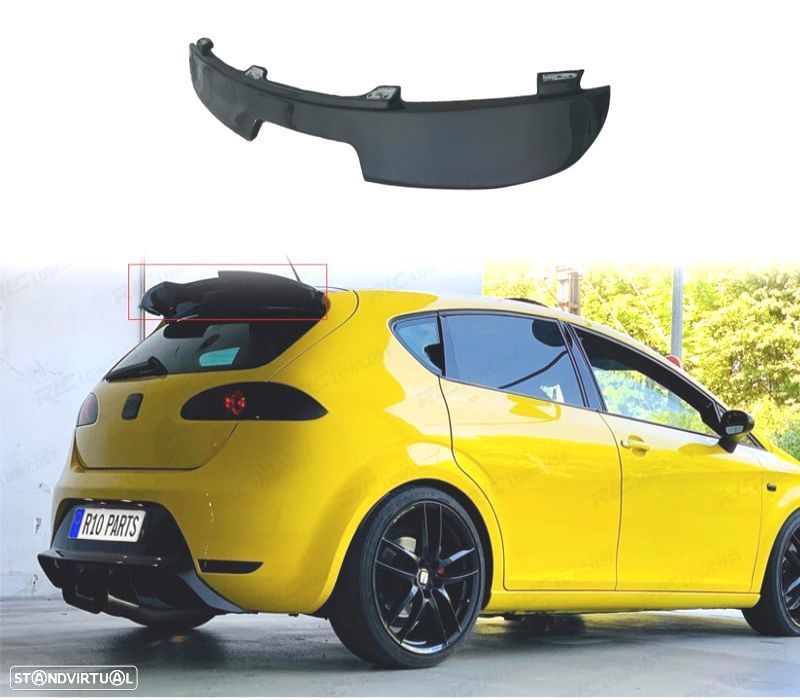 SPOILER SEAT LEON 1P 04-09 LOOK FR PRETO BRILHANTE - 1