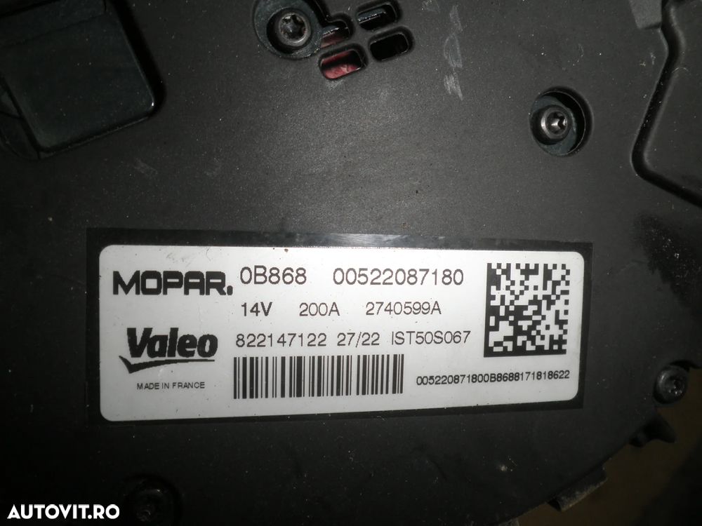Alternator Fiat 500, Panda, Lancia, 1.0 Hybrid 00522087180 - 3