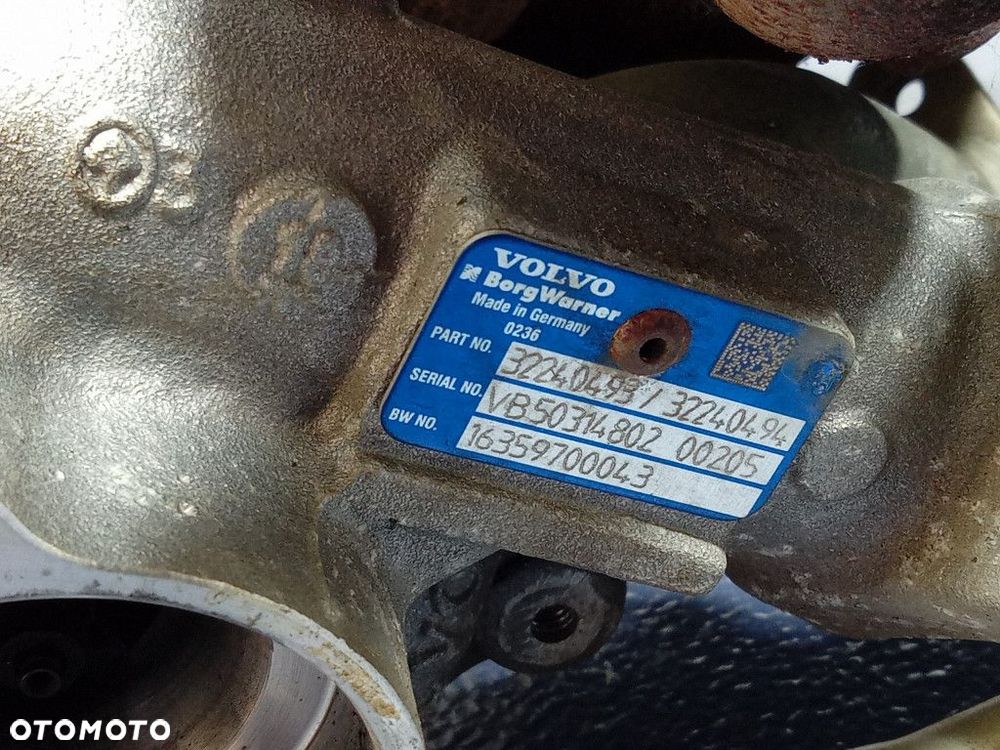 VOLVO XC60 II 2.0 D3 TURBOSPRĘŻARKA 31491217 32240494 D4204T4 TWIN TURBO - 7