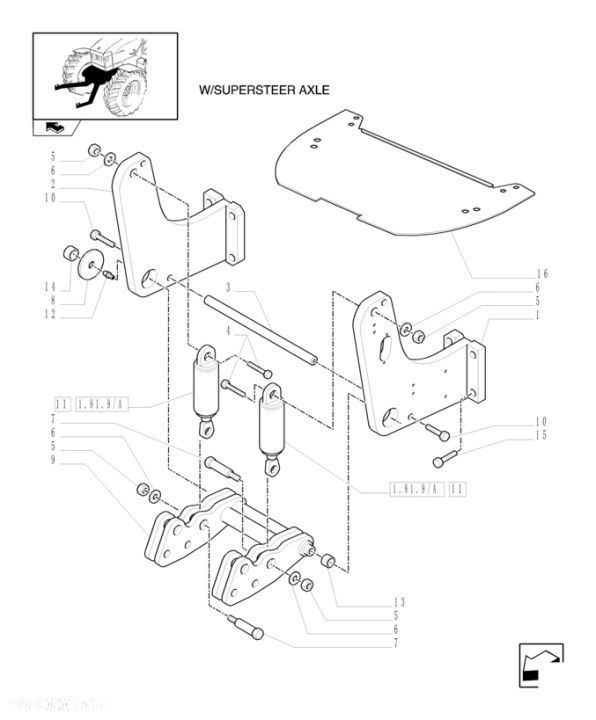 New Holland T6010 Wspornik 47126288 - 1