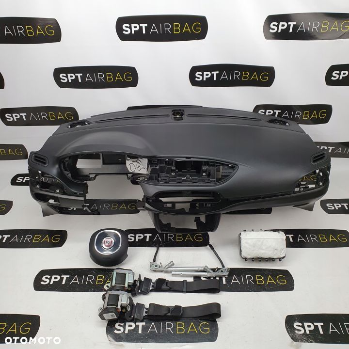 FIAT TIPO DESKA ROZDZIELCZA KONSOLA KOKPIT PULPIT PODUSZKI AIRBAG AIR BAG PASY KIT SET - 1