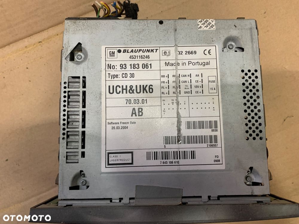 93183061 Radio fabryczne Blaupunkt Opel Vectra c signum - 6