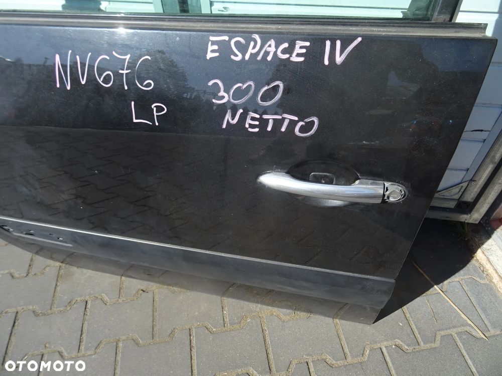 RENAULT ESPACE IV DRZWI LEWE CZARNE NV676 SZYBA PODNOSNIK ZAMEK KLAMKA CZESCI PYTAC - 2