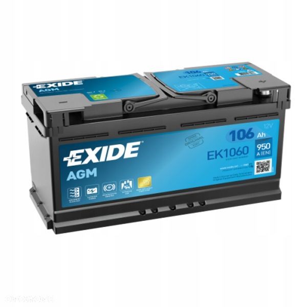 Akumulator Exide EK1060 12V 106Ah 950A L6 AGM StartStop - 29 kg - 1