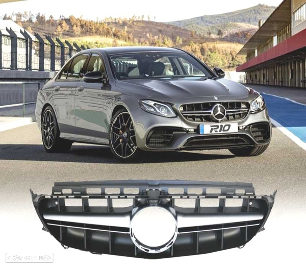 GRELHA FRONTAL PARA MERCEDES CLASE E W213 16-19 E63 AMG PRETO BRILHO