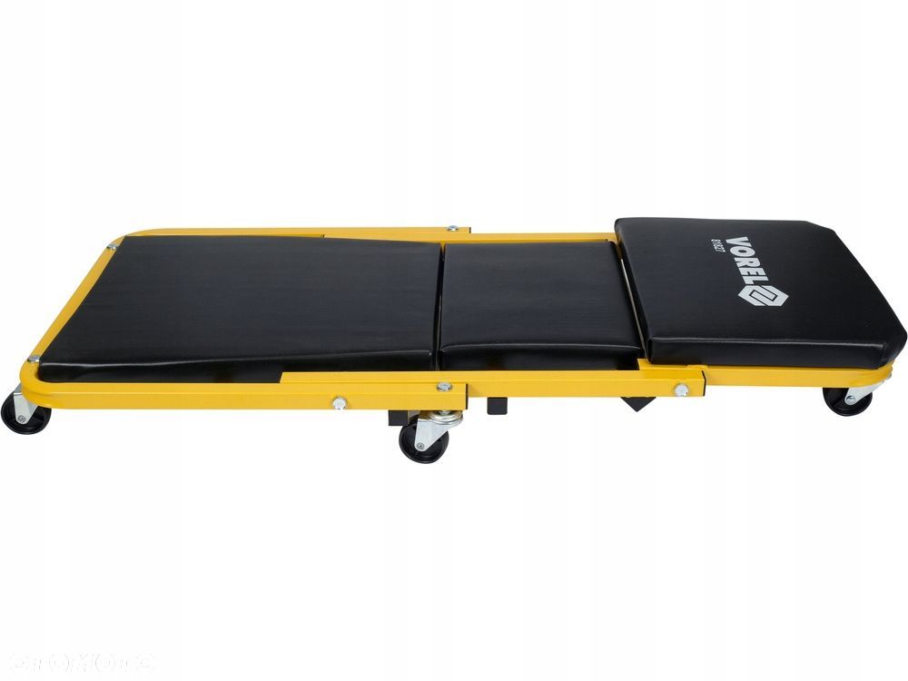LEŻANKA WARSZTATOWA SKŁADANA SIEDZISKO TABORET STOŁEK WÓZEK 2w1 150kg 91x41 - 3