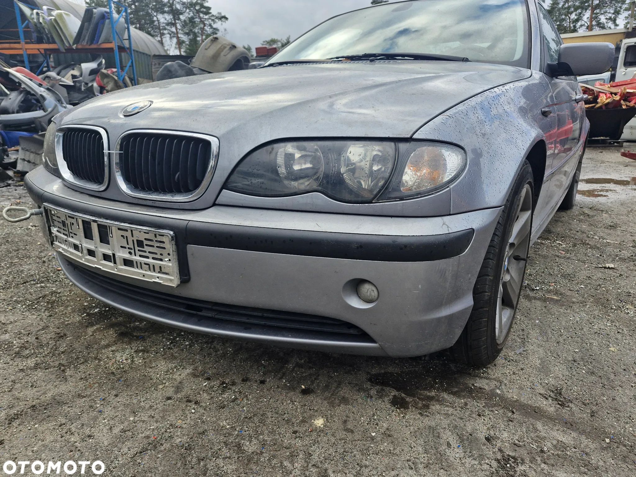 Bmw E46 maska silber grau metalic  zderzak błotnik drzwi szyba felgi pojazd na czesci demontaż - 1