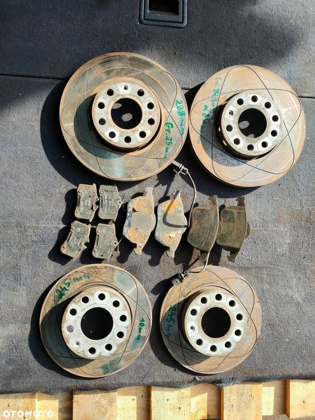TARCZE PRZÓD  TYŁ ATE Nacinane POWER DISC 288mm/245mm A4 B6 b7 Exeo 500Km - 1