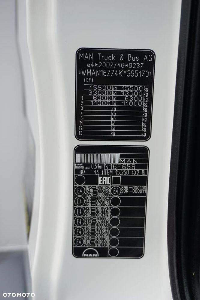 MAN TGM / 15.250 / EURO 6 / CHŁODNIA + WINDA / ŁAD. 6 750 KG / 18 PALET - 11