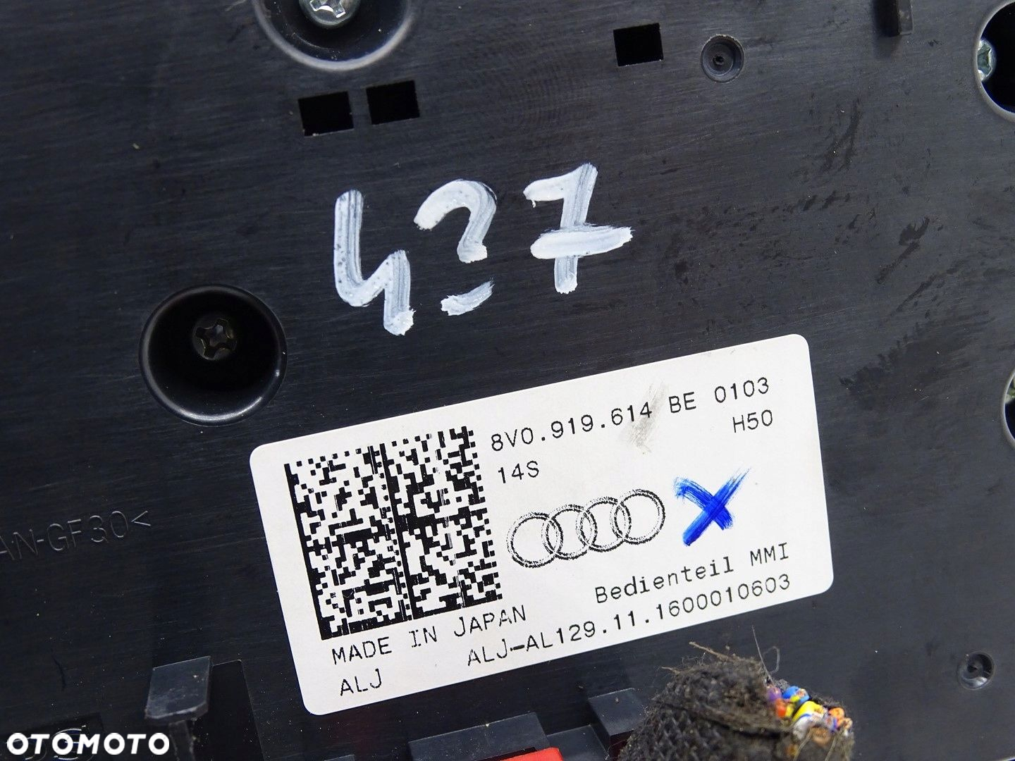 PANEL PRZEŁĄCZNIK STEROWANIA RADIA MMI NAVI AUDI A3 8V LIFT 8V0919614BE - 4
