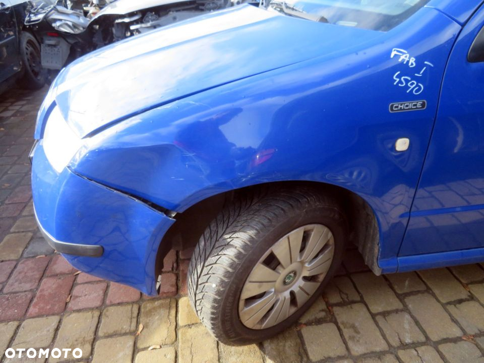 MASKA ZDERZAK BŁOTNIKI LAMPY FABIA I 6Y LIFT 4590  SKODA 2004-2008 NIEBIESKI PRZÓD KOMPLETNY - 13