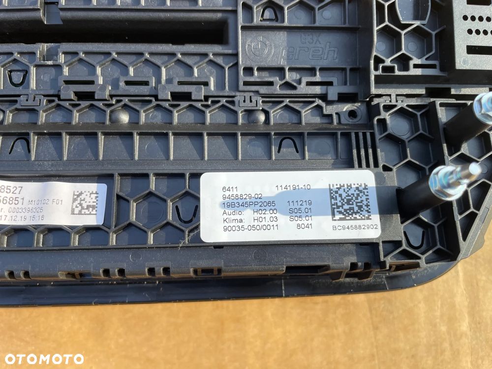 BMW 5 G30 G31 7 G11 G12 X5 G05 X6 G06 PANEL KLIMATYZACJI ORYGINALNY CZARNY EUROPEJSKI 9458829 - 4